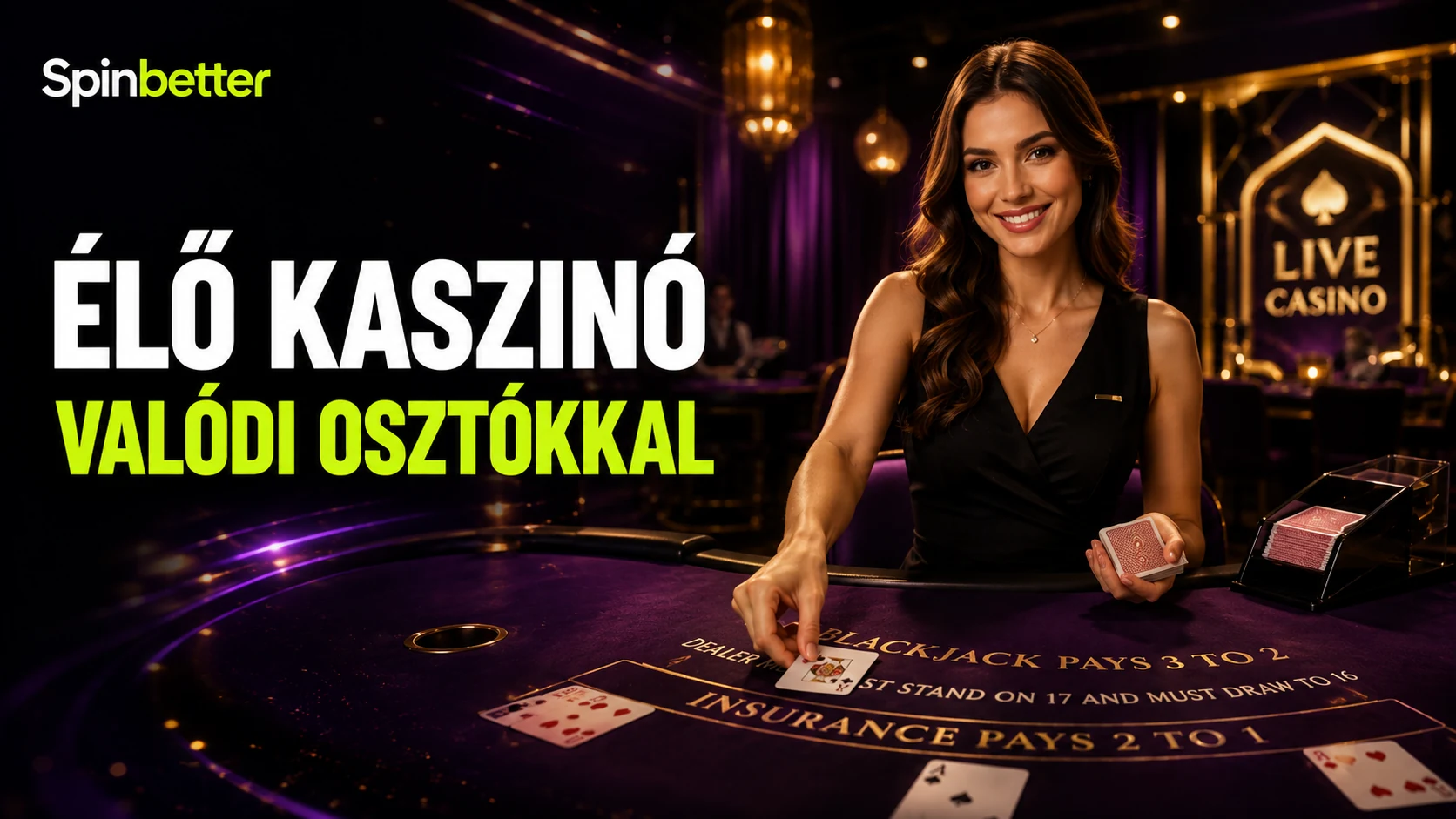 SpinBetter casino slots, asztali játékok és élő osztók